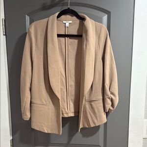 Tan Open Front Blazer